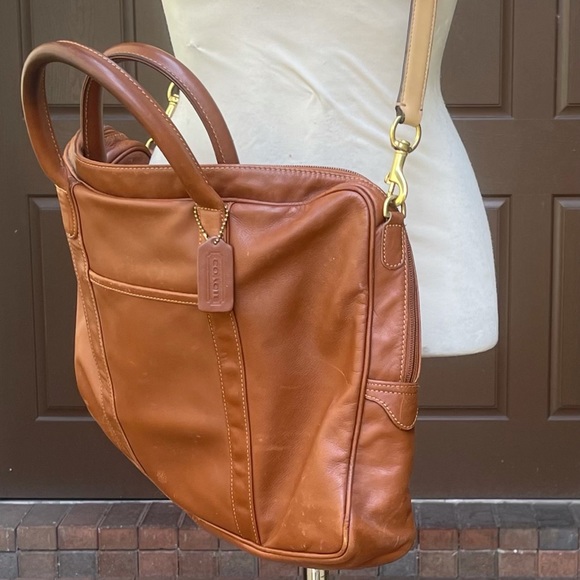 Coach brown leather soft briefcase - Picture 7 of 9
